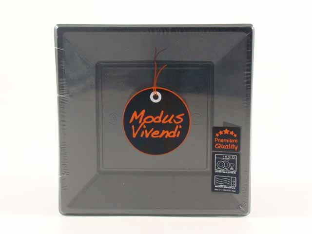 Modus v.nero piatto 6 pezzi 18x18cm 127921