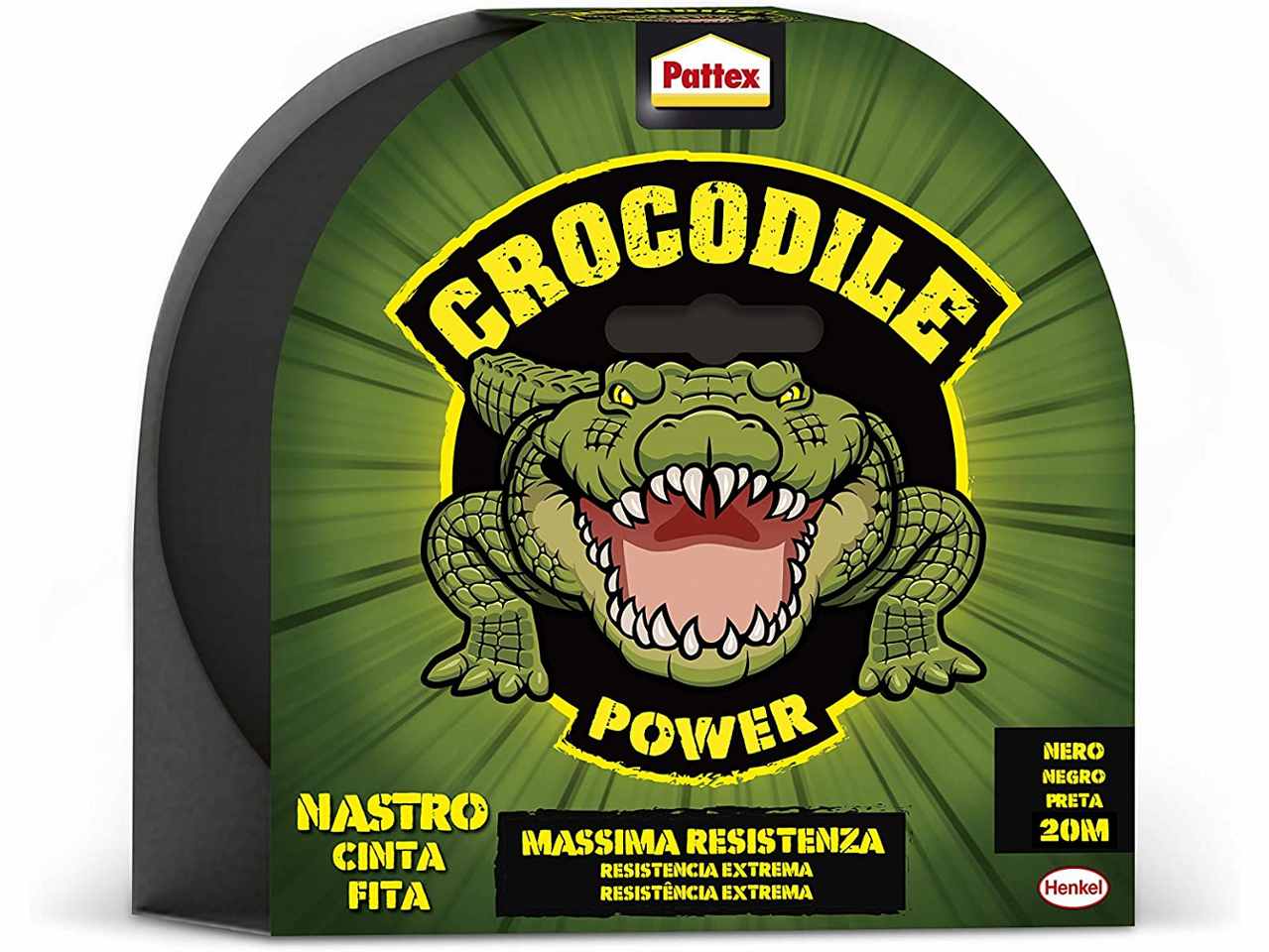 nastro crocodile pattex nero 8x20mt 2629549