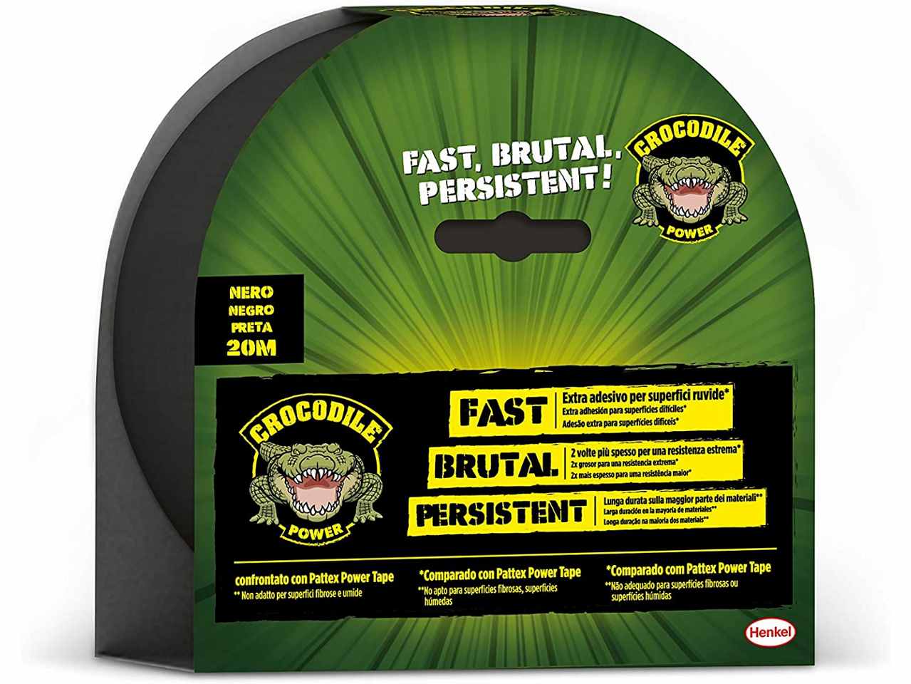 nastro crocodile pattex nero 8x20mt 2629549