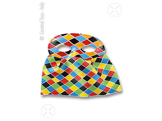 Maschera domino arlecchino c/bau. 01208