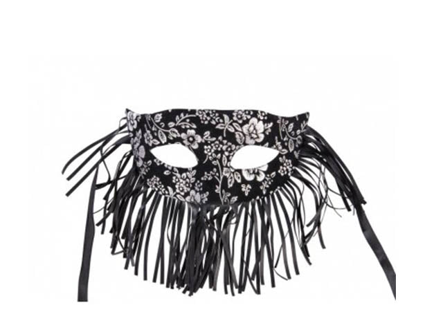 Maschera plastica c/velluto nero 01397