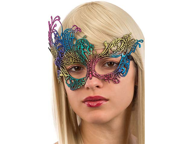 Maschera multicolor in tessuto 01772