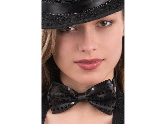 Papillon nero in paillettes 03854