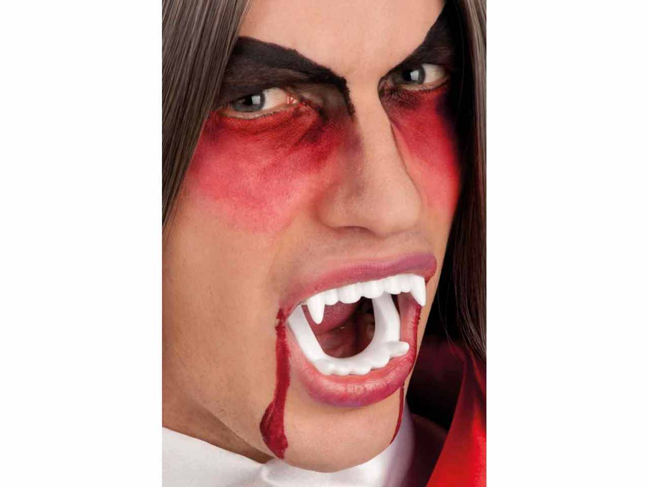 SANGUE FINTO IN BOTTIGLIA CON DENTIERA VAMPIRO ML.28 CA. IN BLISTER
