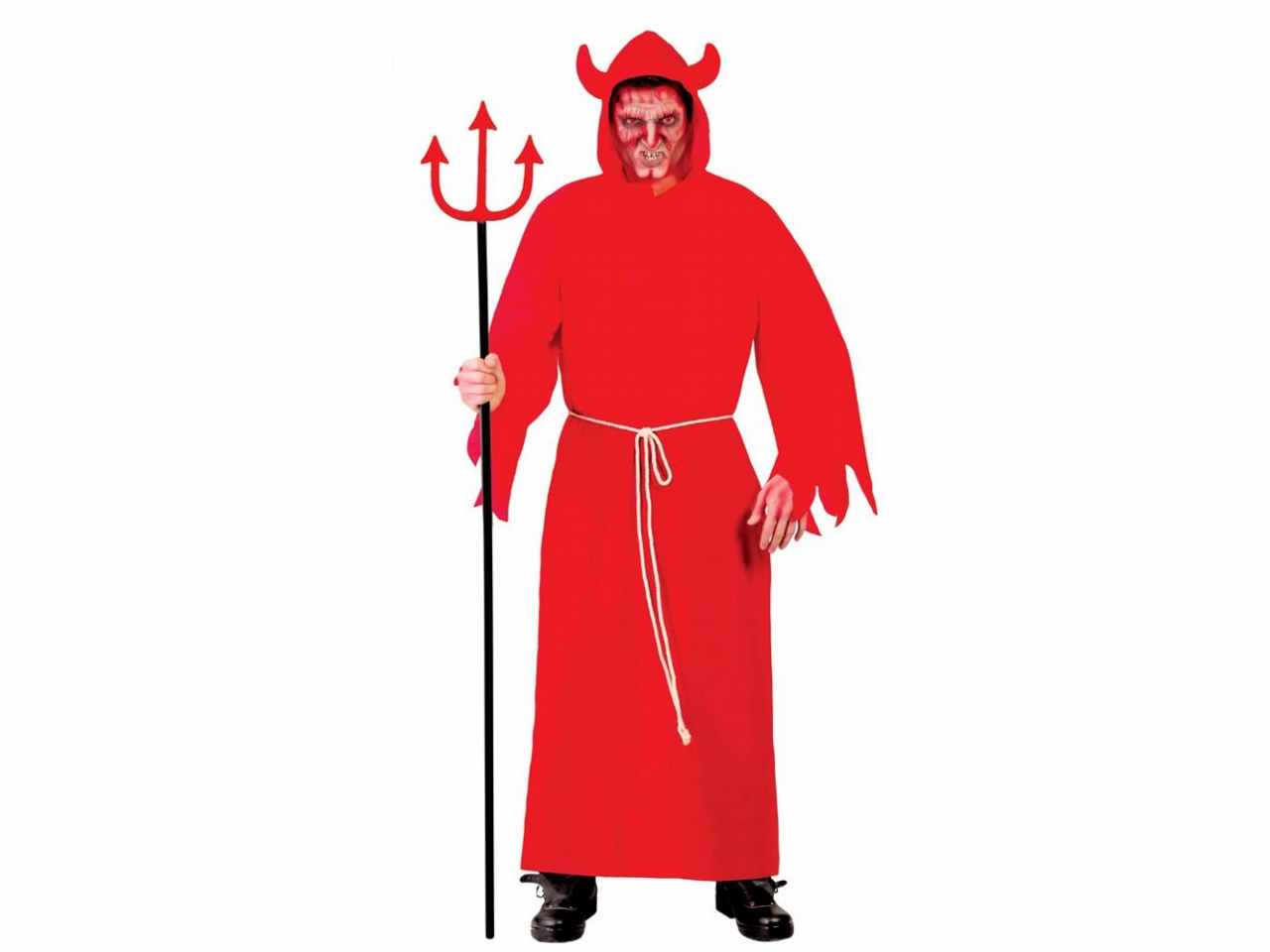 Costume tunica rossa travestimento diavolo rosso taglia unica