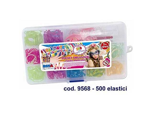 Valigetta elastici 500pz per braccialtetti 9568