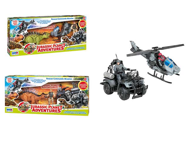 Playset jurassic dino+soldati 10935