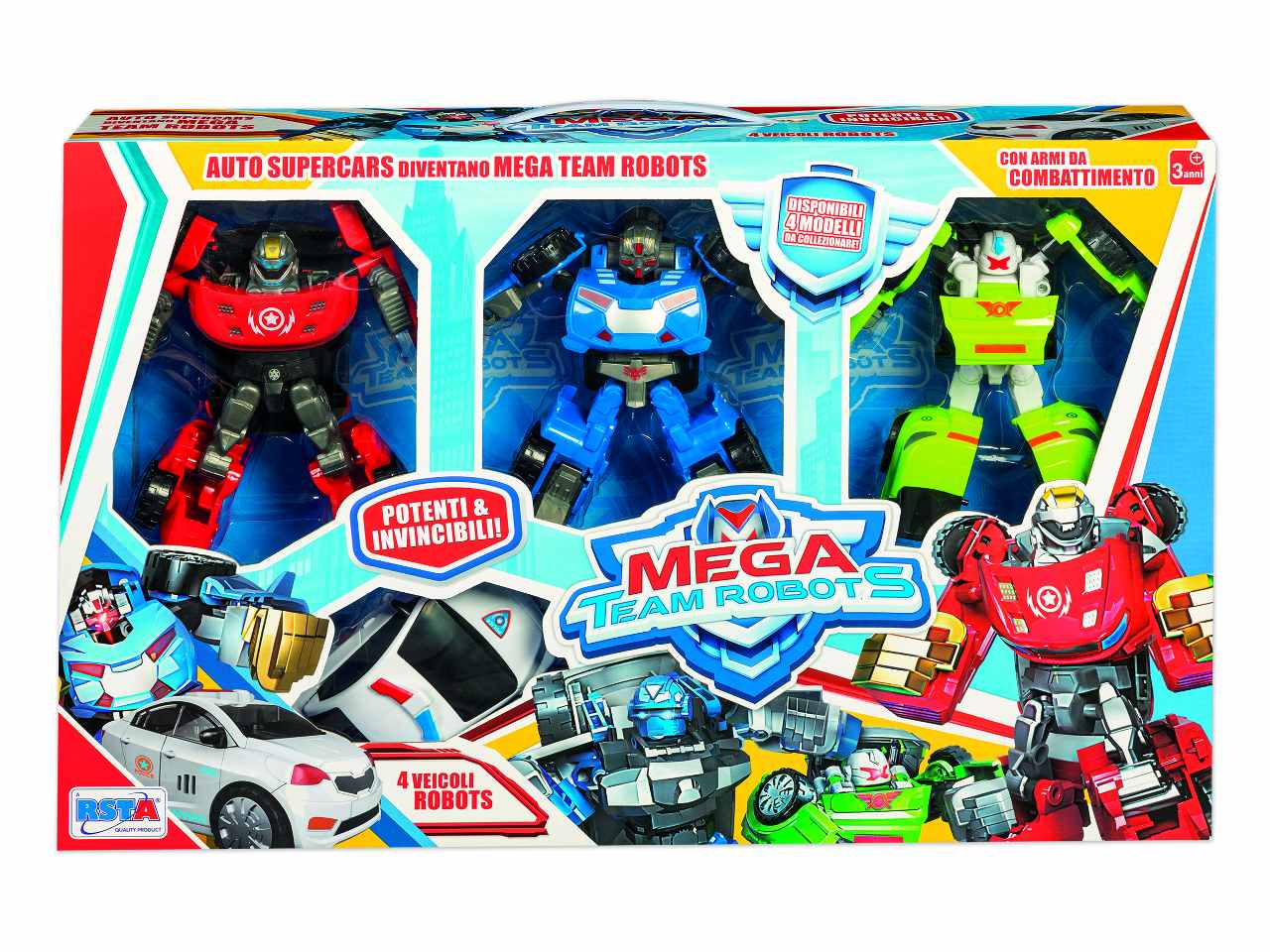 Mega team robots 4 robots veicoli 11392