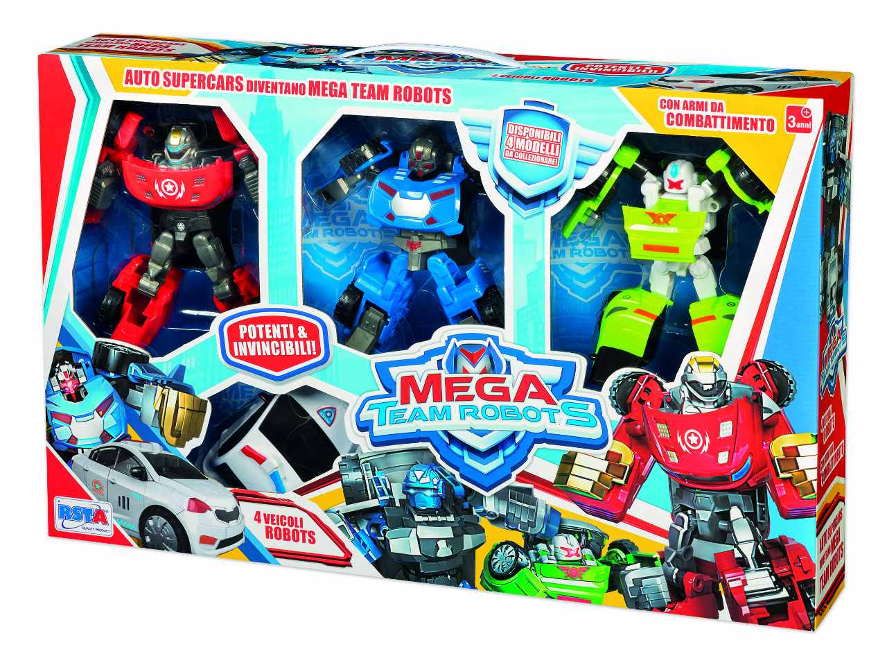Mega team robots 4 robots veicoli 11392