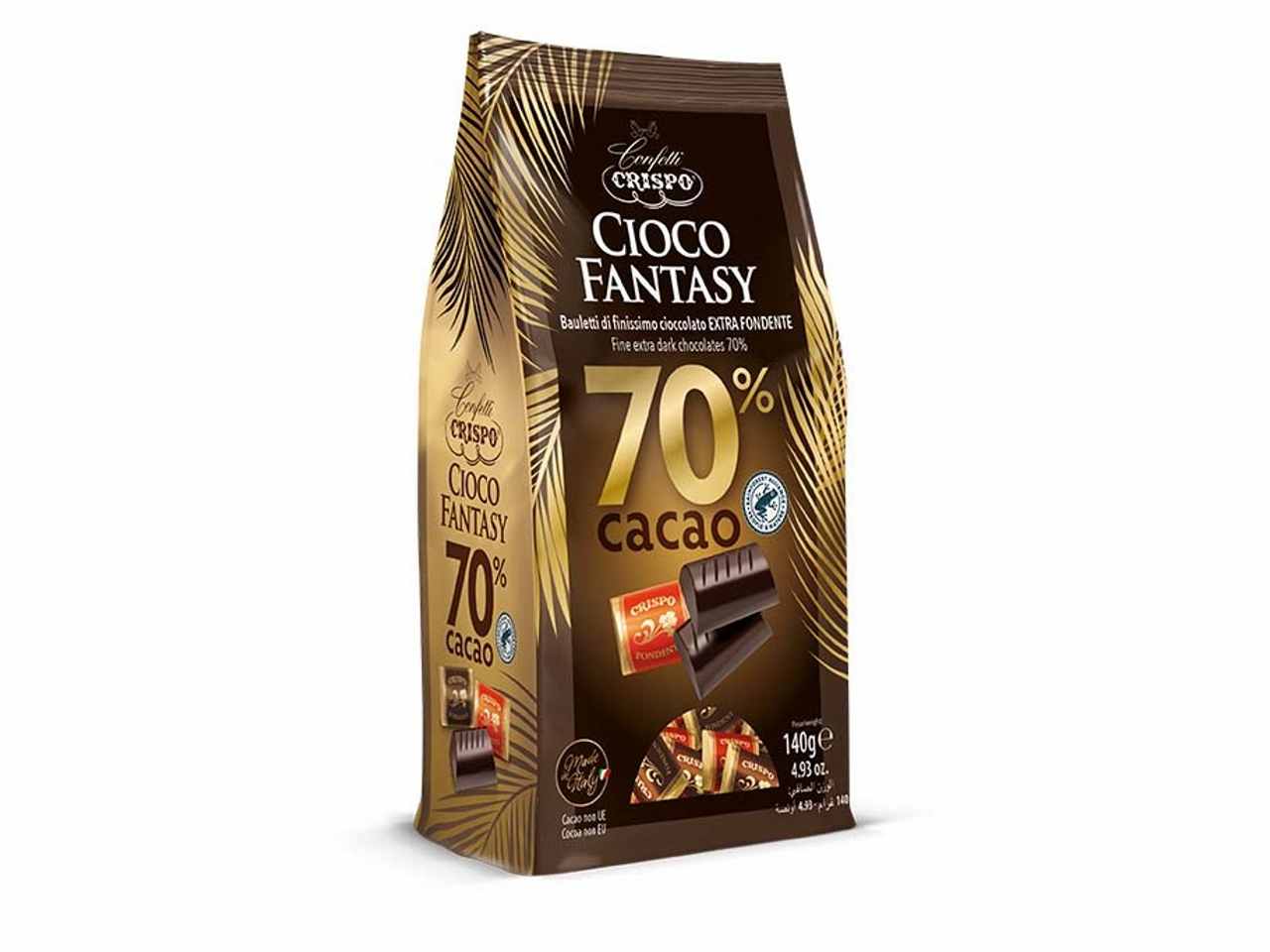 Cioco fantasy cacao 140gr cioccolatini fondenti cacao 70%