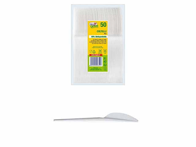 Coltelli pla compact bianco 50 pezzi 07714