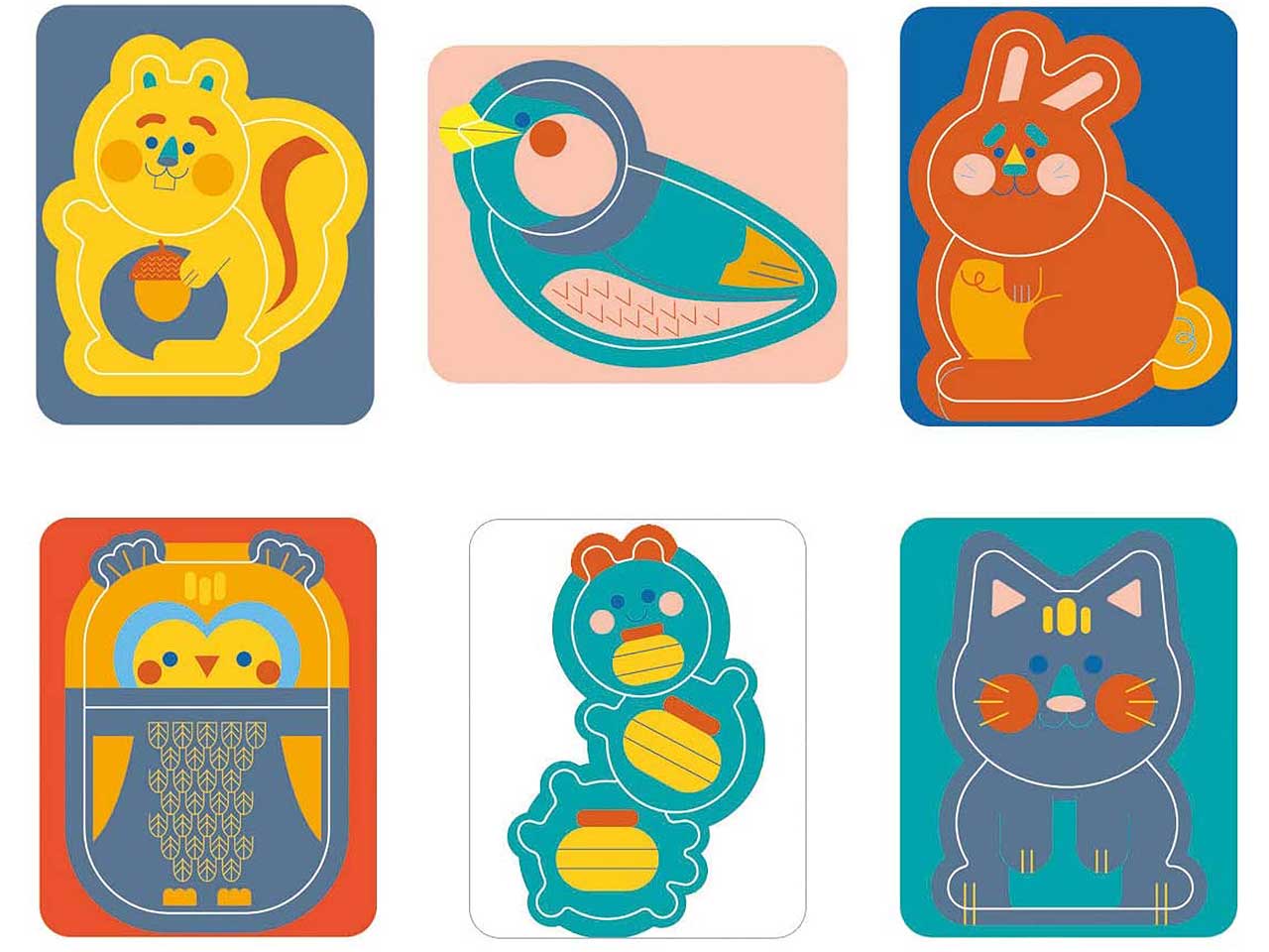 Little match cute animals 16324