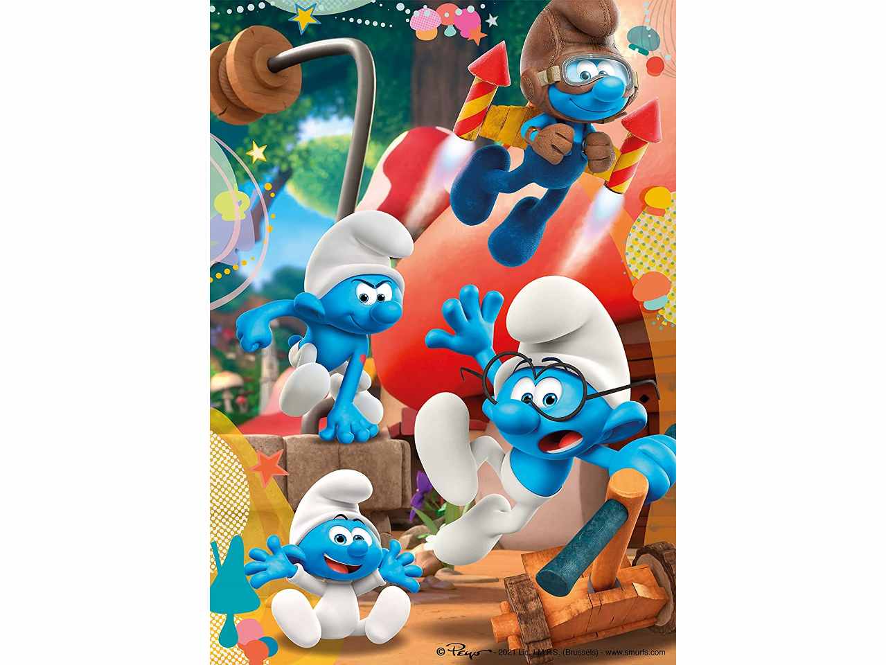 Puzzle 104 pezzi + 3d model smurfs 20341.3