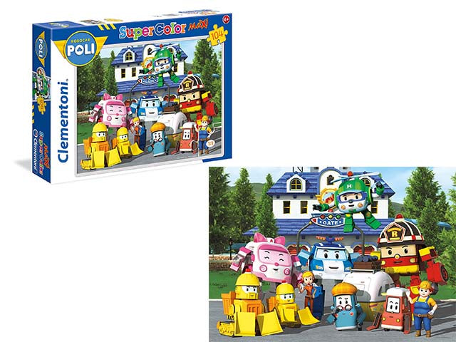 puzzle 104 pezzi maxi robocar poli 23713