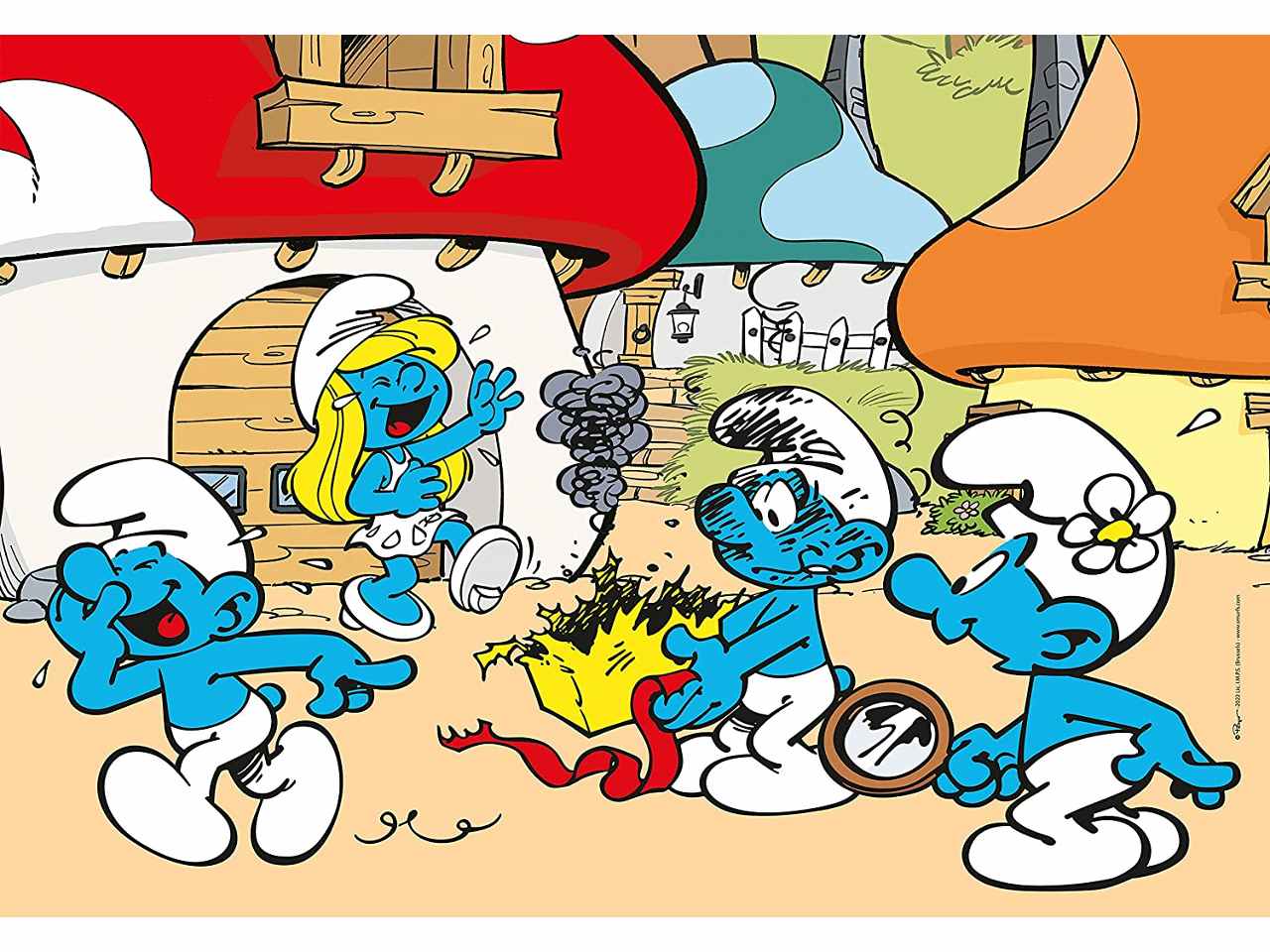 puzzle 104pz double face smurfs 25725.6
