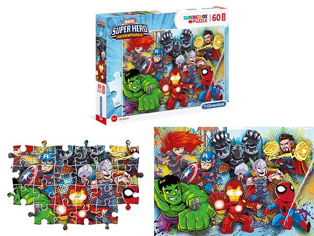 Puzzle 60 pezzi maxi superhero 26454