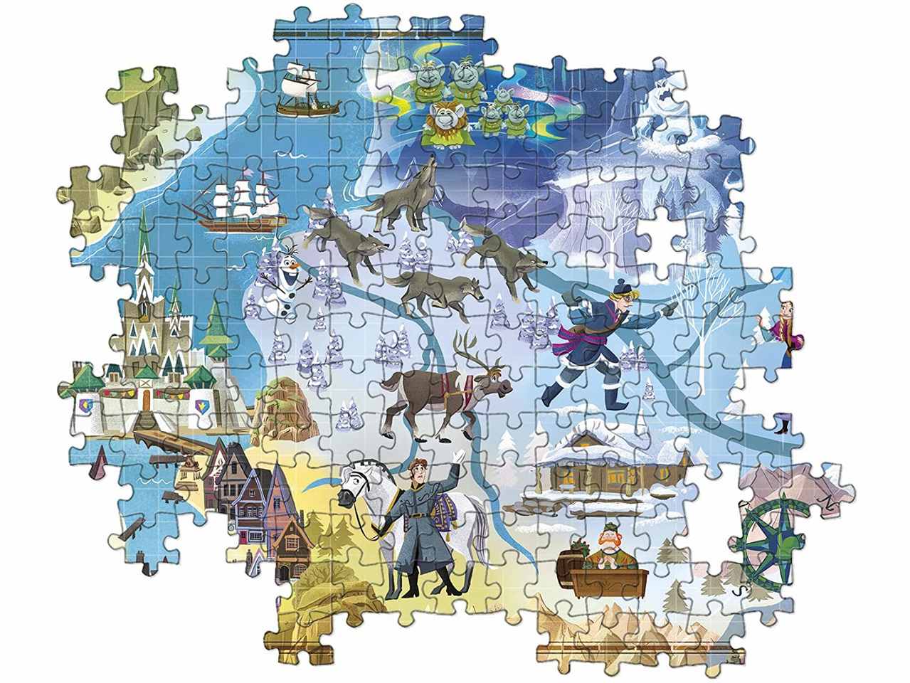 Puzzle 1000 pezzi disney maps frozen 39666