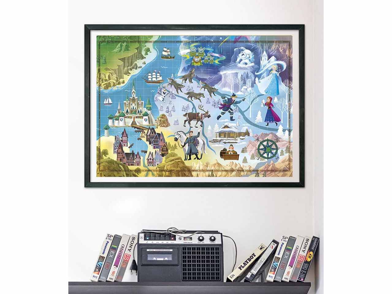 Puzzle 1000 pezzi disney maps frozen 39666