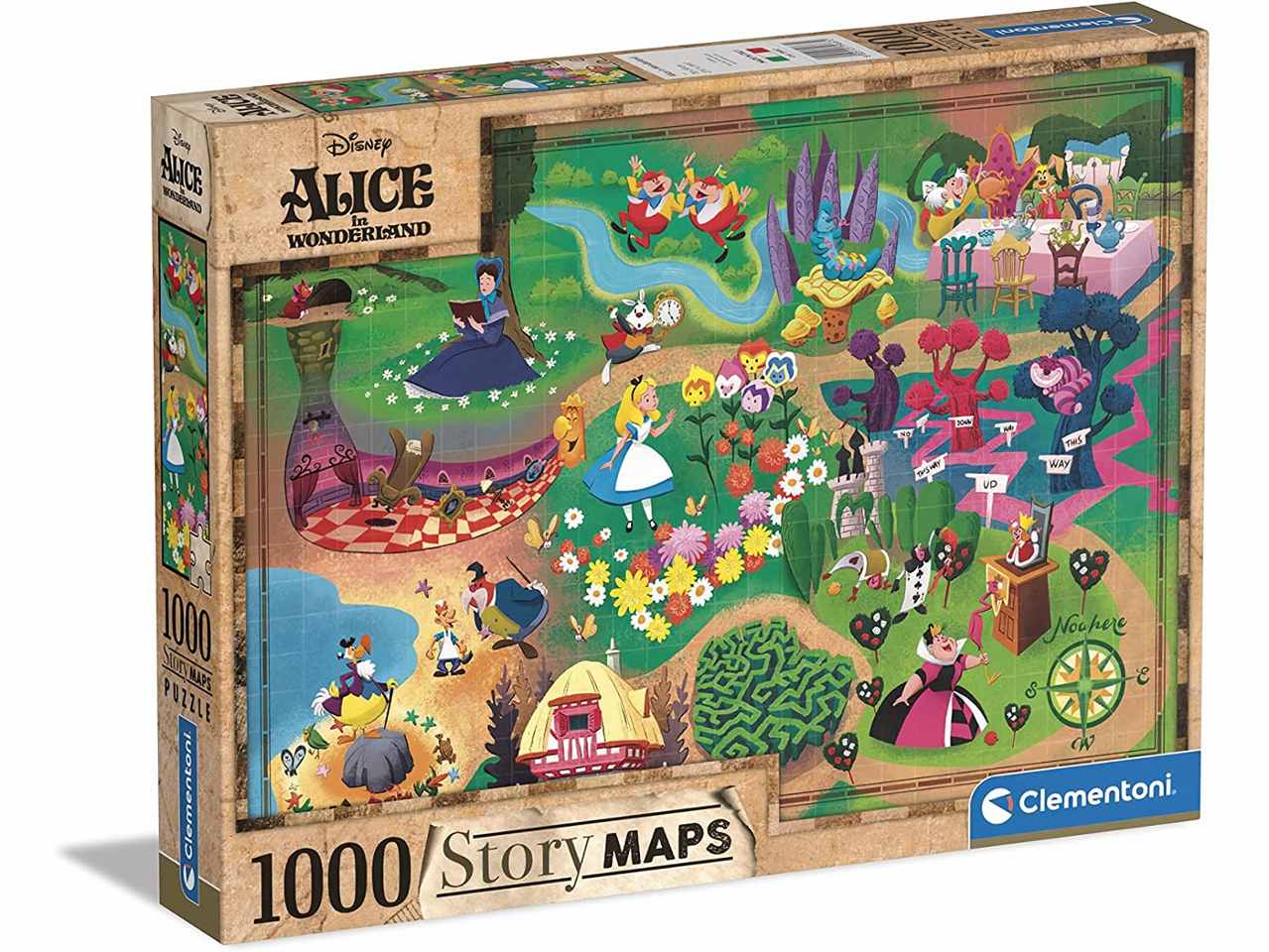 Puzzle 1000 pezzi disney maps alice 39667.2
