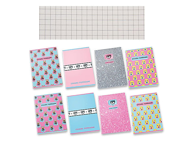 quaderno a quadretti pigna chiara ferragni maxi a4 180 gr 5m colori assortiti 210x297 mm