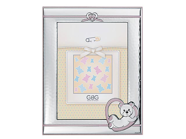 L.orso p.foto 13x18cm rosa r3570lb