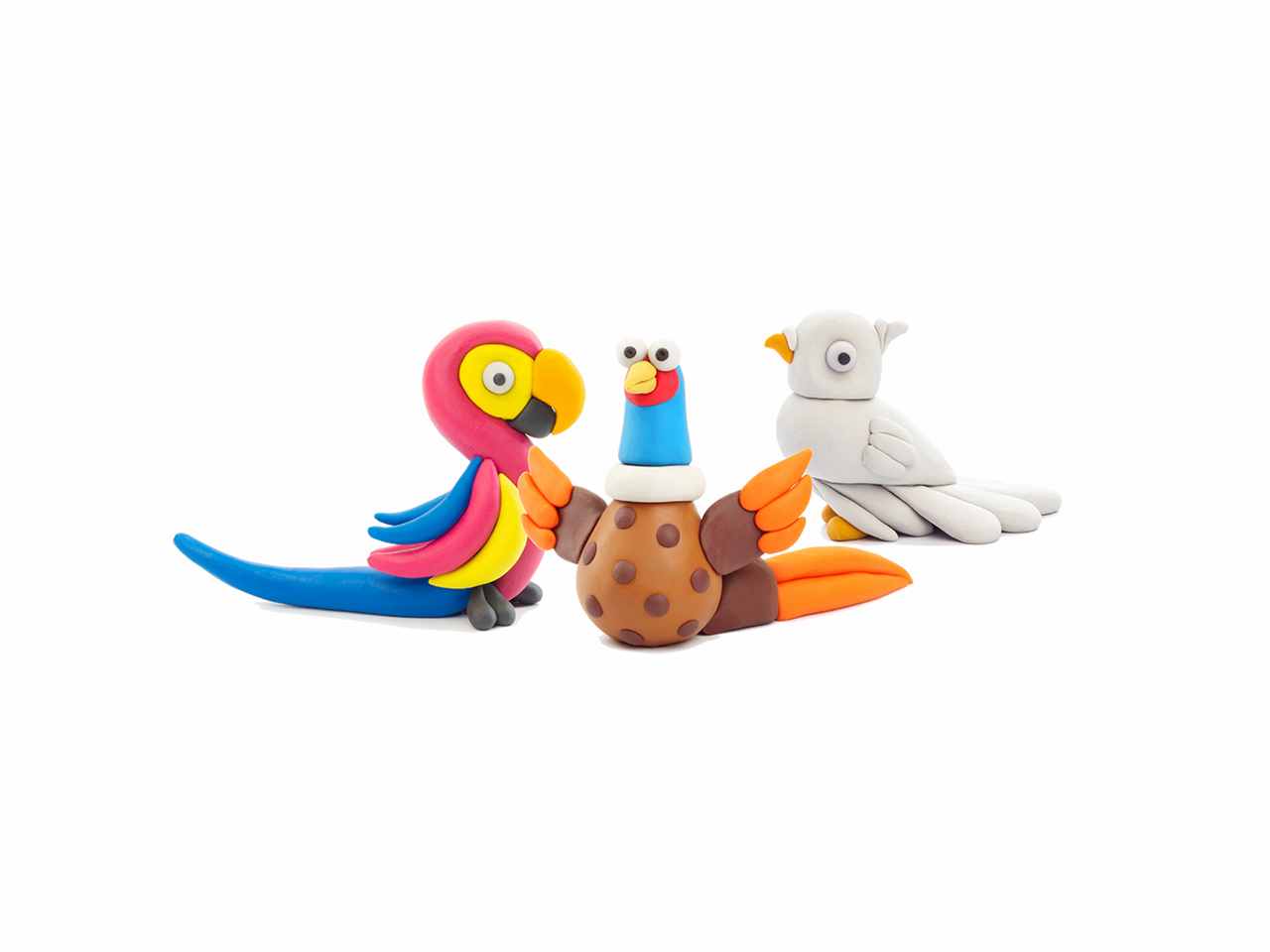 hey clay uccelli-1 kit medio argilla morbida creativa
