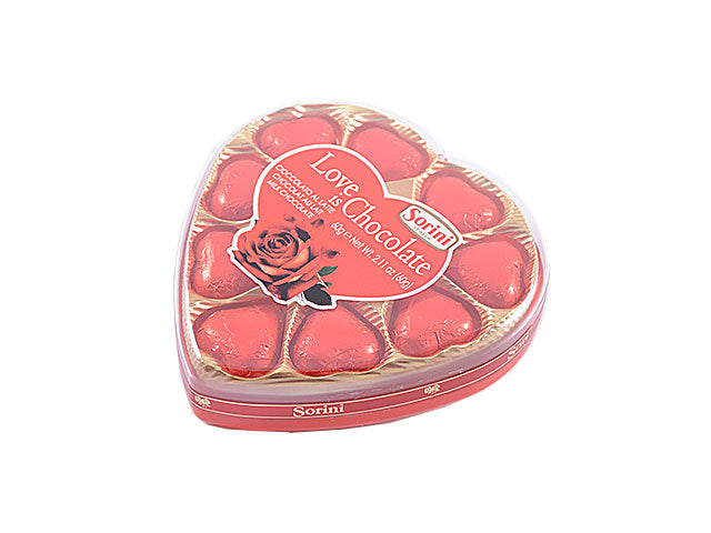 Cuori di cioccolato al latte 60gr