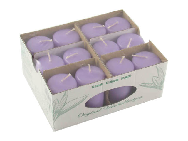 Candela moccolo 40x7 12pz viola 56200.71