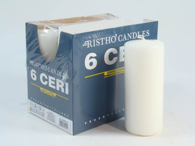 candela moccolo 60x15 6 pezzi 56202.34 panna