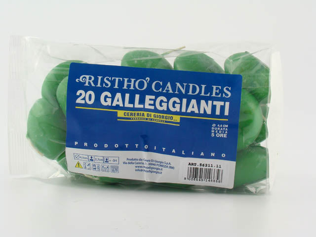 Candela galleggiante 20 pezzi verdeb5621111