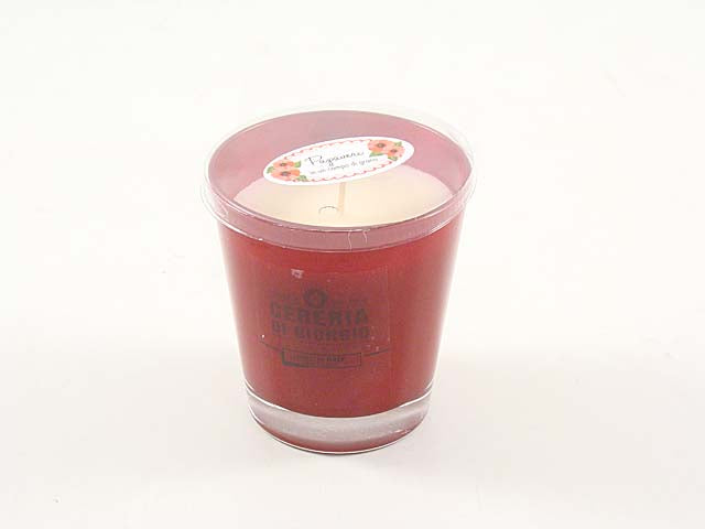 bicchiere 9x10cm profumo papaveri 3167.pav