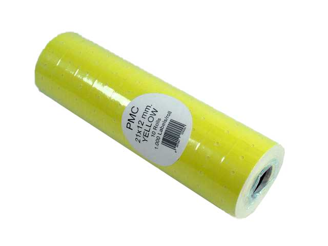 Rotolo pmc 21x12 giallo fluo 10 pezzi