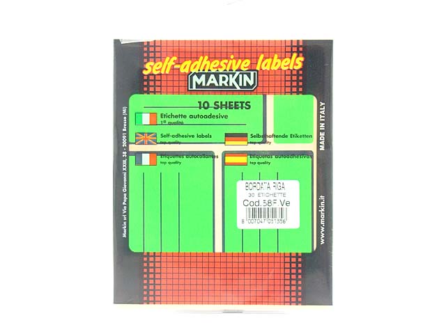 Busta etichette 83x53mm fluo
