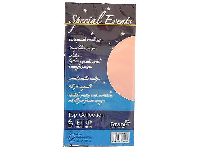 Buste speciali rosa 120gr 11x22cm  - 10 pezzi