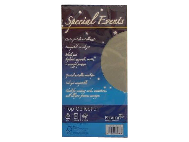 Buste speciali argento 120gr 11x22cm  - 10 pezzi