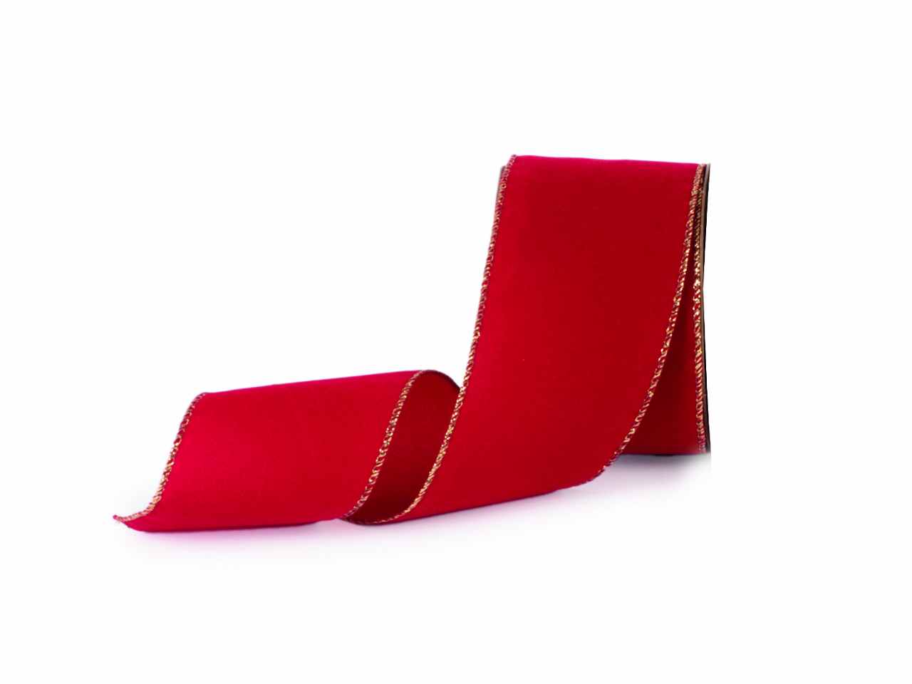 Nastro presley 63mmx10mt rosso con bordo oro