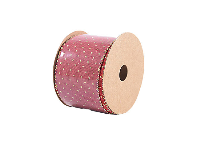 Nastro otello 60mmx10mt rosso con bordo oro