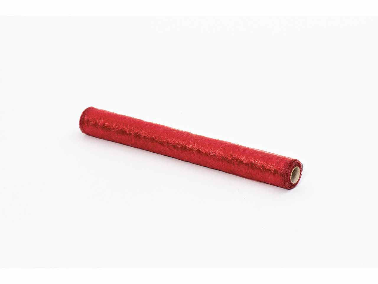 bobina organza 48cmx10yd rosso 22106