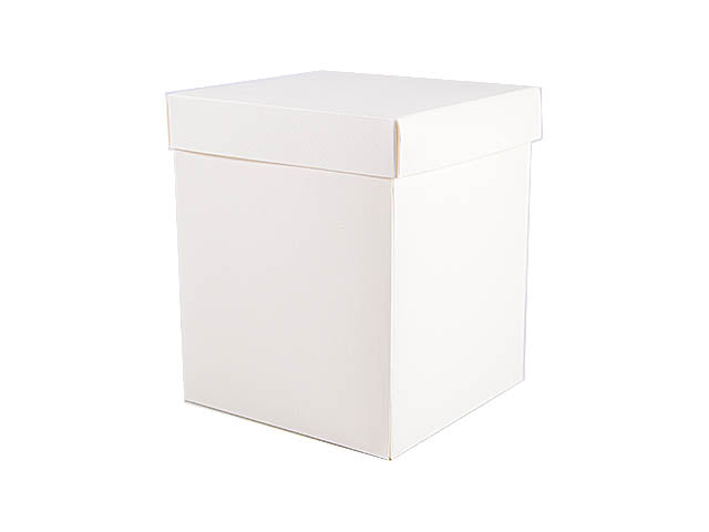 Scatola seta avorio 16.5x16.5x20cm 13078
