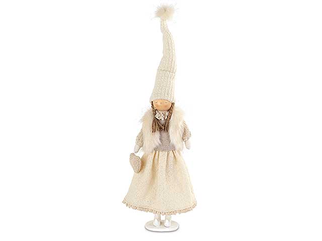 Bambina con gilet bianco e cuore 20314m