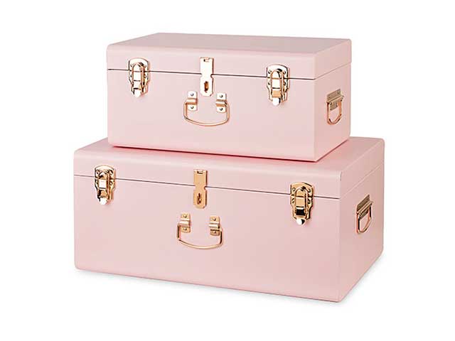 bauli metallo 2pz rosa 28527