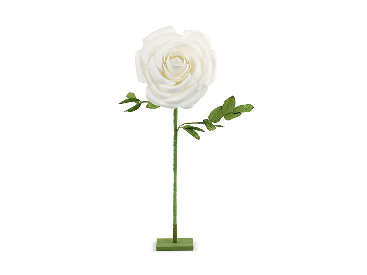 Rosa bianca con stelo 29018m
