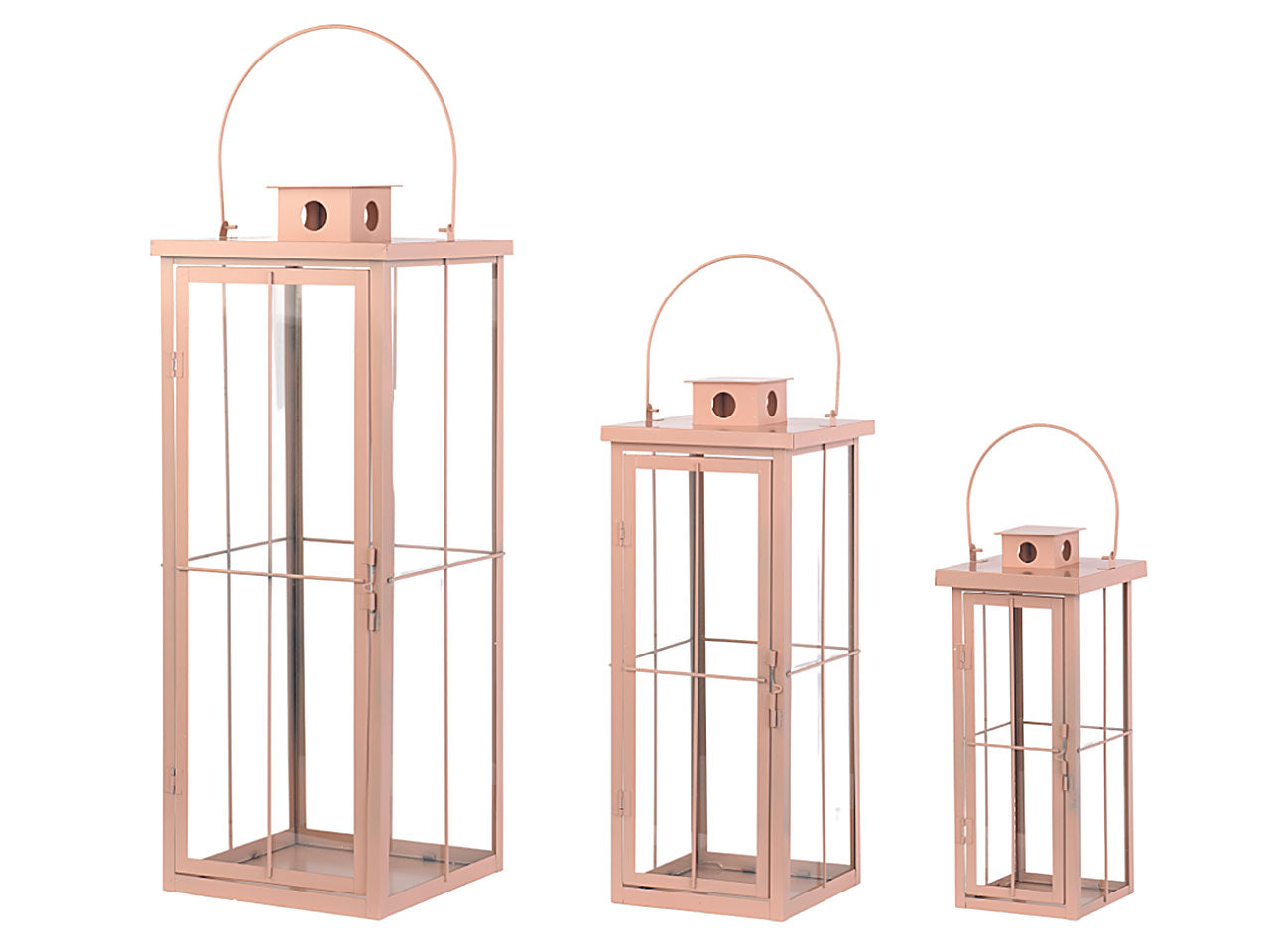 Lanterna 3 pezzi rosa 29126