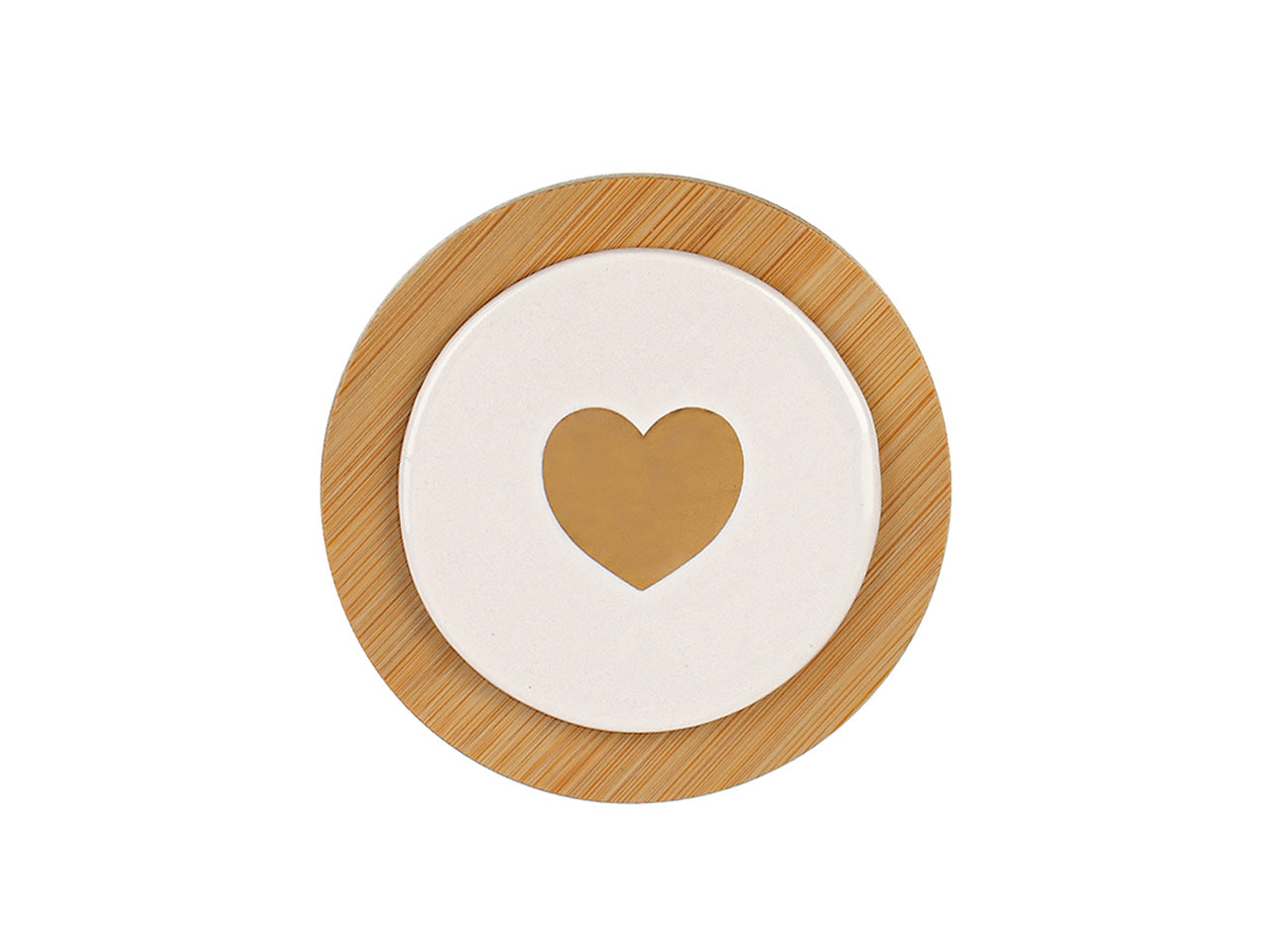 Candela in barattolo bianco 8x8cm con cuore