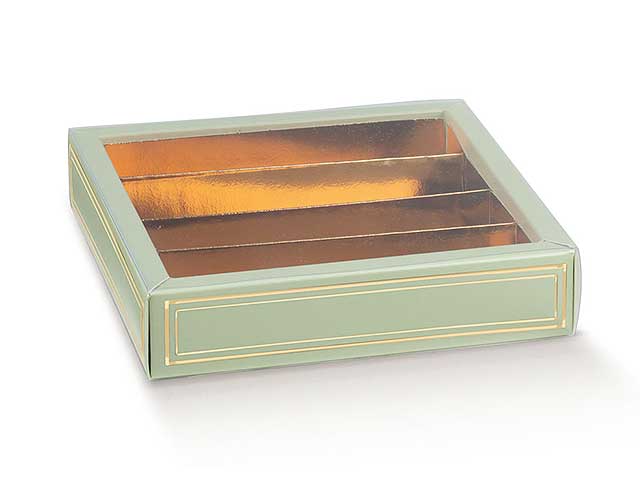 scatola quadrata 145x145x35 verde 36230c