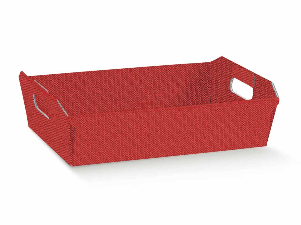 Cesto incollato 310x220x90 linea lino rosso