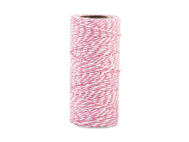 Rotolo cot.bicolor 2mm 100m rosa 71963