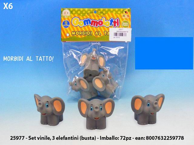 Gommolosi elefantini 3pz 25977