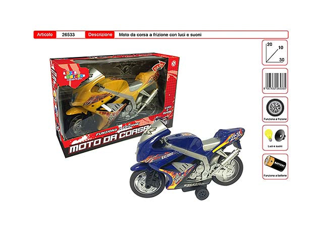 Moto da corsa c/luci e suoni 26533