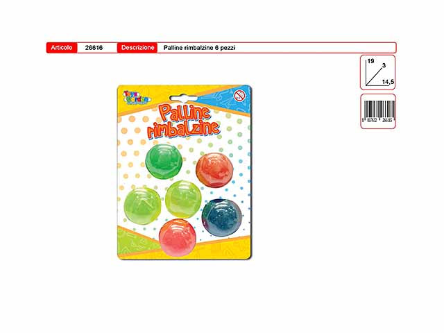 palline rimbalzine 6pz 26616